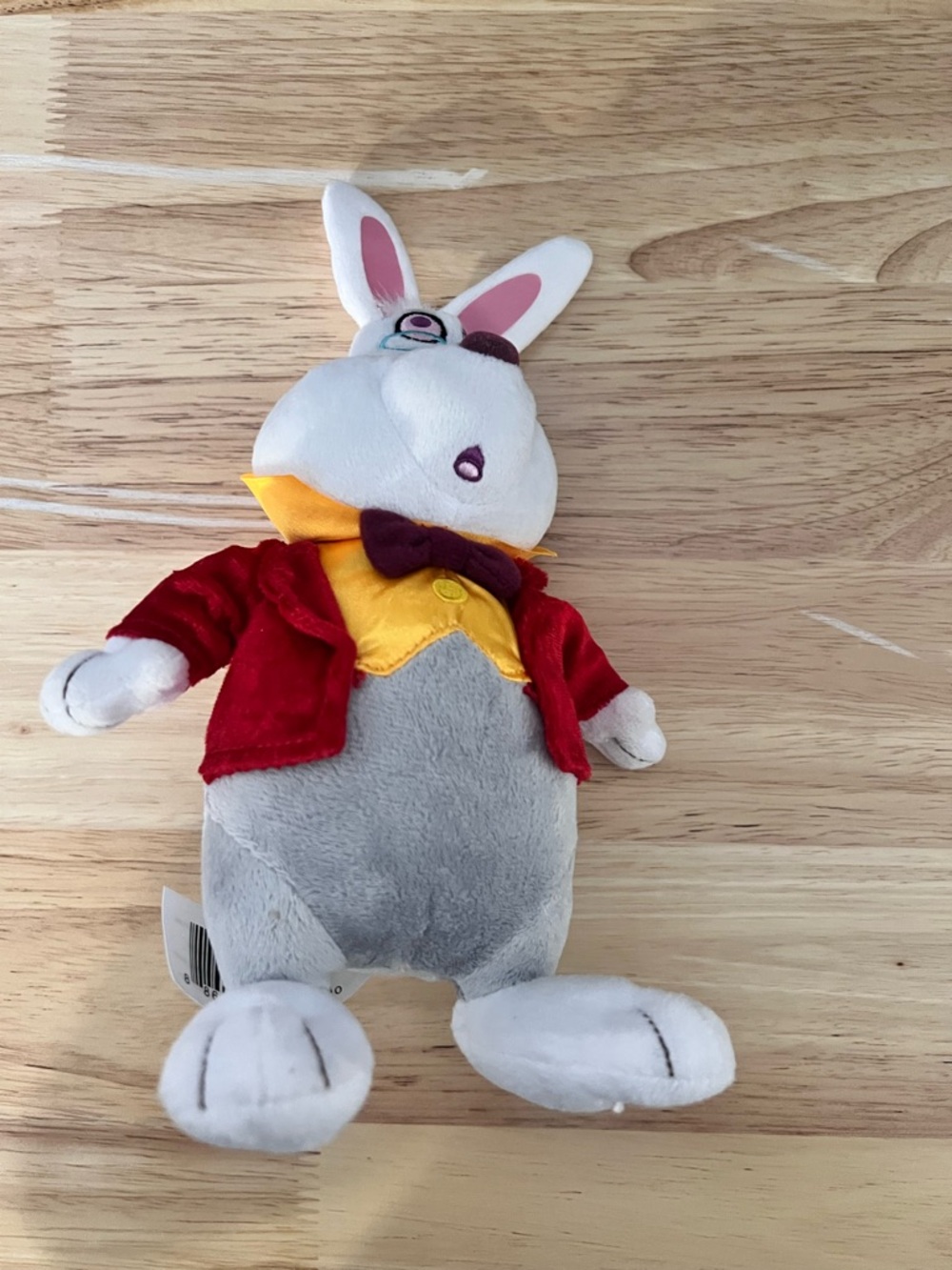 Just Play Disney Classics Alice in Wonderland White Rabbit 7in Beanbag Plush - Picture 2 of 3